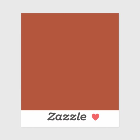 Rot gebrannt (feste Farbe) Aufkleber (Blatt)