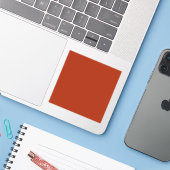Rot gebrannt (feste Farbe) Aufkleber (Laptop mit iPhone)