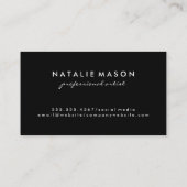 Rot gebürstet | Monogramm Visitenkarte (Rückseite)