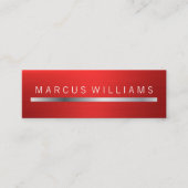 Rot gebürstetes Metallic Mini Visitenkarte (Vorderseite)