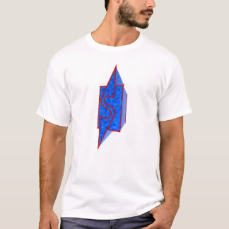 Rot gegen Blau T-Shirt