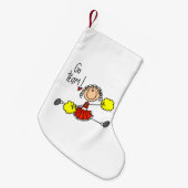 Rot gehen Team-Cheerleader Kleiner Weihnachtsstrumpf (Vorderansicht (hängend))
