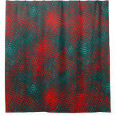 Rot gekreuzte Kratzer über Himmel oder Blaustich Duschvorhang (Vorderseite)