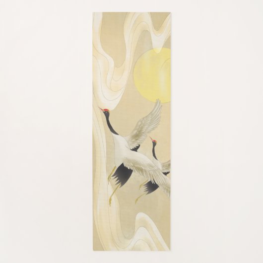 Rot gekrönter Kran im chinesischen Stil Yogamatte (Vorderseite)