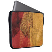 Rot-gelb-abstrakte Malerpinsel Laptopschutzhülle (Vorne Rechts)