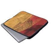 Rot-gelb-abstrakte Malerpinsel Laptopschutzhülle (Vorne Knopf)