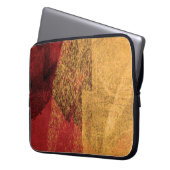 Rot-gelb-abstrakte Malerpinsel Laptopschutzhülle (Vorderseite Links)