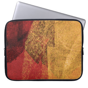Rot-gelb-abstrakte Malerpinsel Laptopschutzhülle