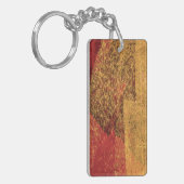 Rot-gelb-abstrakte Malerpinsel Schlüsselanhänger (Vorderseite links)