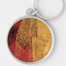 Rot-gelb-abstrakte Malerpinsel Schlüsselanhänger
