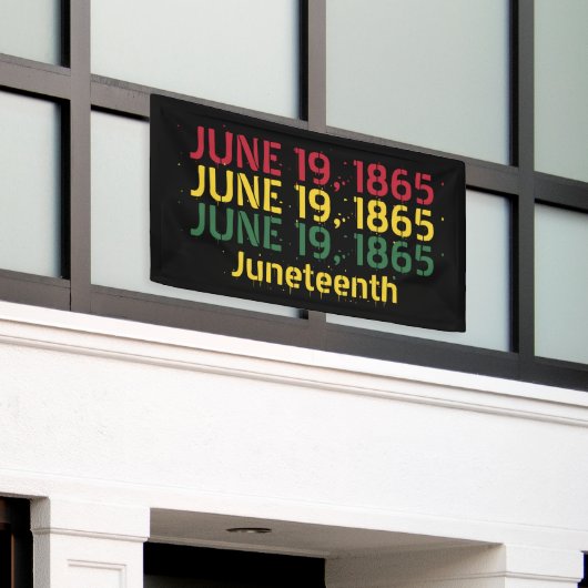 Rot Gelb am 19. Juni 1865 19 Juni Banner (Äußeres Gebäude)