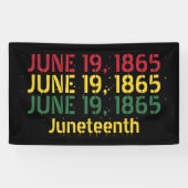 Rot Gelb am 19. Juni 1865 19 Juni Banner (Horizontal)