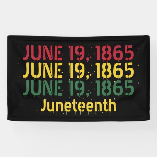 Rot Gelb am 19. Juni 1865 19 Juni Banner (Horizontal)