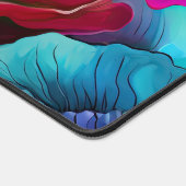 Rot gelb Aquamariner Lila Alkohol Tinte Schreibtischunterlage (Ecke)