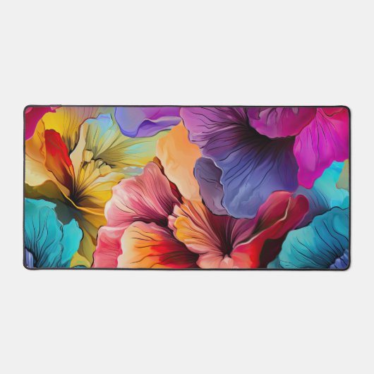 Rot gelb Aquamariner Lila Alkohol Tinte Schreibtischunterlage (Vorderseite)