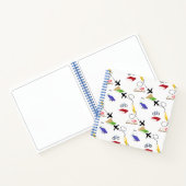 Rot-Gelb-Blau-Flugzeug-Reisejournal Notizblock (Innenseite)