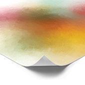 Rot-Gelb-Blau-Grün Lila-Rosa Modernes Abstrakt Poster (Ecke)