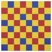 Rot Gelb Blau Kariertes Musterdesign Stoff (Muster)
