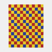 Rot Gelb Blau Karomuster Design  Fleecedecke (Vorderseite)