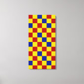 Rot Gelb Blau Karomuster Design  Leinwanddruck (Vorderseite)