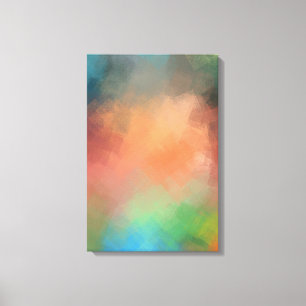 Rot Gelb Blau Moderne Abstrakte Kunst Leinwanddruck