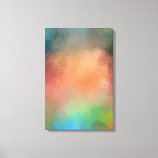 Rot Gelb Blau Moderne Abstrakte Kunst Leinwanddruck (Vorderseite)