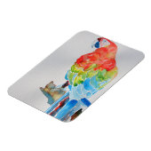 Rot-Gelb-Blau-Papagei-Papagei-Poster Magnet (Linke Seite)