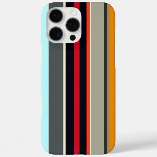 Rot-Gelb-Blau-Silber-Multicfarbene Streifen Case-Mate iPhone Hülle (Rückseite)