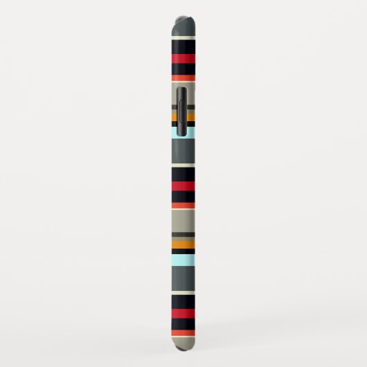 Rot-Gelb-Blau-Silber-Multicolonstreifen Case-Mate iPhone Hülle (Hinten/Rechts)