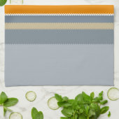 Rot-Gelb-Blau-Silber-Multicolor-Streifen-Muster Geschirrtuch (Gefaltet)