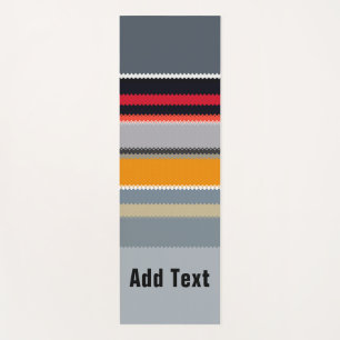 Rot-Gelb-Blau-Silber-Multicolor-Streifen-Muster Yogamatte