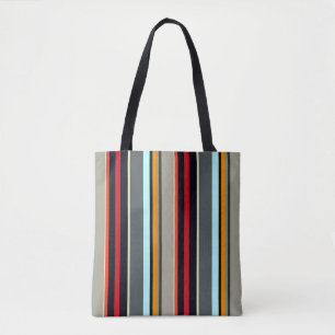 Rot-Gelb-Blau-Silbergrau-mehrfarbiges Muster Tasche