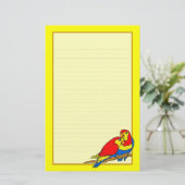 Rot-Gelb-Blaue-Liebesgeburten Fein-Linde-Geschirr Briefpapier (Stehend Vorderseite)