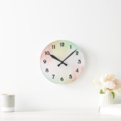 Rot-Gelb-Blüte-Gefärbte Krawatte Runde Wanduhr (Zuhause)