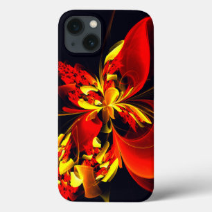 Rot-Gelb-Blüte Modernes abstraktes Kunstmuster #10 Case-Mate iPhone Hülle