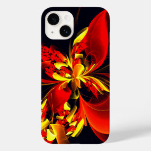 Rot-Gelb-Blüte Modernes abstraktes Kunstmuster #10 Case-Mate iPhone 14 Hülle