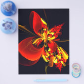 Rot-Gelb-Blüte Modernes abstraktes Kunstmuster #10 Flyer (Einzeln)