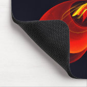 Rot-Gelb-Blüte Modernes abstraktes Kunstmuster #10 Mousepad (Ecke)
