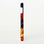 Rot-Gelb-Blüte Modernes abstraktes Kunstmuster #10 Samsung Galaxy Hülle (Rechte Seite)