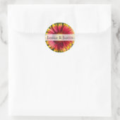 Rot-Gelb-Decken-Blume Blumenkleber Runder Aufkleber (Tasche)