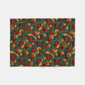 Rot-Gelb-Elegant-Rose Fleecedecke (Vorderseite (Horizontal))