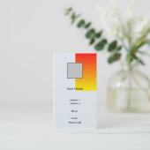 Rot/Gelb-Geschäft Visitenkarte (Stehend Vorderseite)