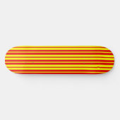 Rot-gelb gestreiftes Design Skateboard (Horizontal)
