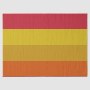 Rot, Gelb, Gold und Orange Streifen Seidenpapier