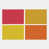 Rot-, Gelb-, Gold- und Orangenplätze Geschenkpapier Set (Vorderseite)