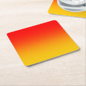 Rot-Gelb-Gradient Rechteckiger Pappuntersetzer (angewinkelt)