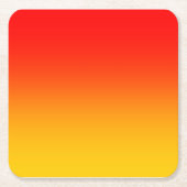 Rot-Gelb-Gradient Rechteckiger Pappuntersetzer (Vorderseite)