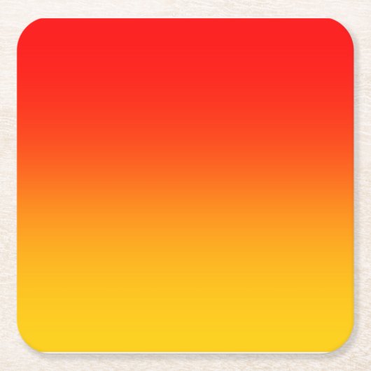 Rot-Gelb-Gradient Rechteckiger Pappuntersetzer (Vorderseite)