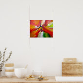 Rot-Gelb-Grün-Abstrakt-Expressionismus-Malerei Poster (Küche)