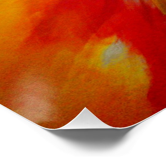 Rot-Gelb-Grün-Abstrakt-Expressionismus-Malerei Poster (Ecke)